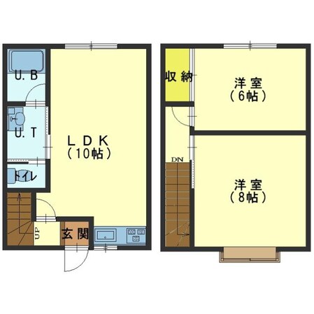 深堀町メゾネットの物件間取画像